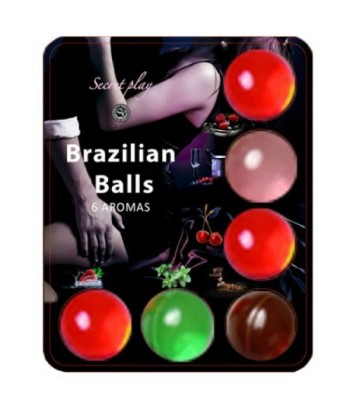 SECRETPLAY - 6 HOT BALLS LUBRICANTE CON AROMA DE FRUTAS