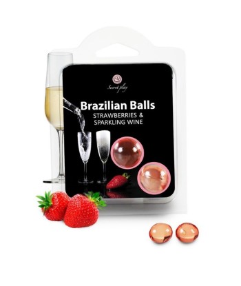 SECRETPLAY - SET 2 BRAZILIAN BALLS FRESAS CON CAVA