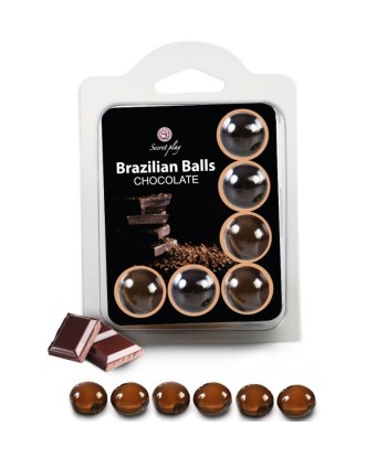 SECRETPLAY - SET 6 BRAZILIANS BALLS CHOCOLATE