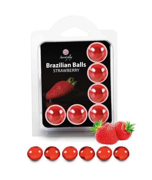 SECRETPLAY - SET 6 BRAZILIAN BALLS FRESA SECRETPLAY - SET 6 BRAZILIAN BALLS FRESA