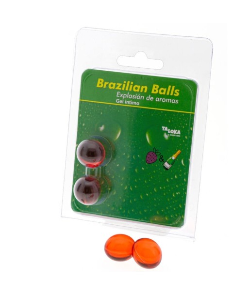 TALOKA - BRAZILIAN BALLS GEL ÍNTIMO FRESAS and CHAMPN 2 BOLAS