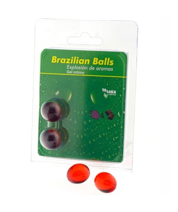TALOKA - BRAZILIAN BALLS GEL ÍNTIMO FRESA and CHOCOLATE 2 BOLAS