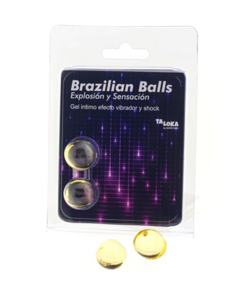 TALOKA - BRAZILIAN BALLS GEL EXCITANTE EFECTO VIBRACIÓN Y SHOCK 2 BOLAS TALOKA - BRAZILIAN BALLS GEL EXCITANTE EFECTO VIBRACIÓN Y SHOCK 2 BOLAS