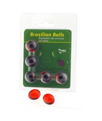 TALOKA - BRAZILIAN BALLS GEL ÍNTIMO FRESA 5 BOLAS