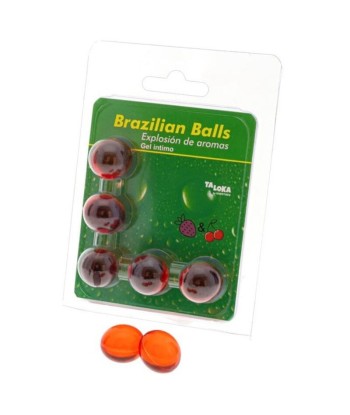 TALOKA - BRAZILIAN BALLS GEL ÍNTIMO FRESA and CEREZA 5 BOLAS