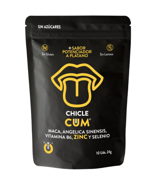 WUG CUM – Chicle funcional con sabor a plátano para potenciar la fertilidad, vitalidad y energía masculina WUG CUM – Chicle funcional con sabor a plátano para potenciar la fertilidad, vitalidad y energía masculina