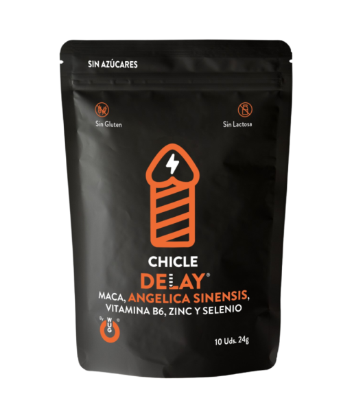 WUG DELAY – Chicle funcional con Zinc, Selenio y Vitamina B6 para mayor control y resistencia en los momentos íntimos