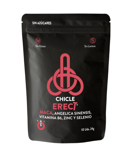 WUG ERECT – Chicle funcional con Maca, Zinc y Vitaminas para potenciar la energía y el rendimiento masculino WUG ERECT – Chicle funcional con Maca, Zinc y Vitaminas para potenciar la energía y el rendimiento masculino