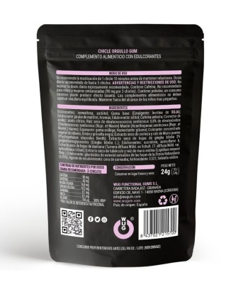 WUG Orgullo – Chicle Funcional con Maca, Ginseng y Ginkgo para Potenciar tu Vitalidad Íntima