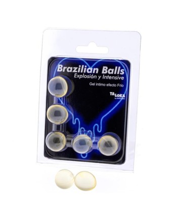 TALOKA - BRAZILIAN BALLS GEL EXCITANTE EFECTO FRIO Y VIBRACIÓN 5 BOLAS