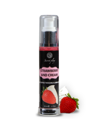 SECRETPLAY - LUBRICANTE 2-1 EFECTO CALOR FRESAandNATA 50 ML