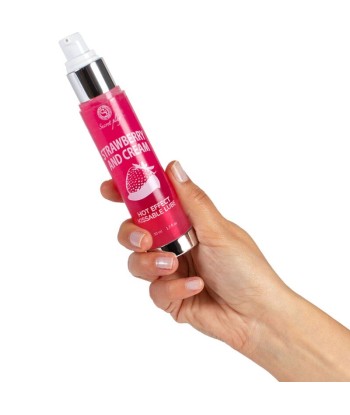 SECRETPLAY - LUBRICANTE 2-1 EFECTO CALOR FRESAandNATA 50 ML
