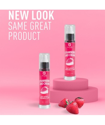 SECRETPLAY - LUBRICANTE 2-1 EFECTO CALOR FRESAandNATA 50 ML