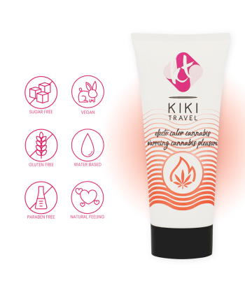 KIKÍ TRAVEL - GEL DESLIZANTE SABOR A CANNABIS EFECTO CALOR INTENSO 50 ML