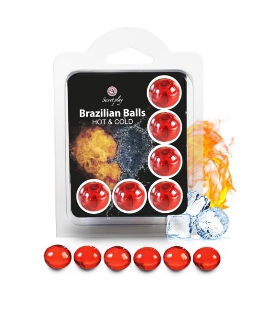 SECRETPLAY - SET 6 BRAZILIAN BALLS EFECTO FRIO Y CALOR