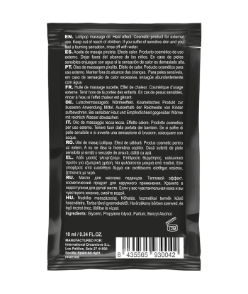 COQUETTE CHIC DESIRE - POCKET ACEITE MASAJE KISSABLE EFECTO CALOR PIRULETA 10 ML