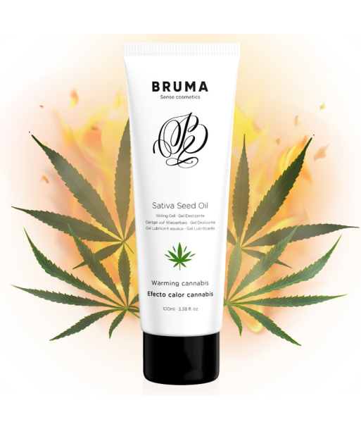 BRUMA - GEL DESLIZANTE CON ACEITE DE SEMILLA EFECTO CALOR SABOR CANNABIS 100 ML