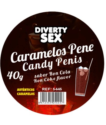 DIABLO PICANTE - 20 CARAMELOS PENE CON SABOR RON COLA