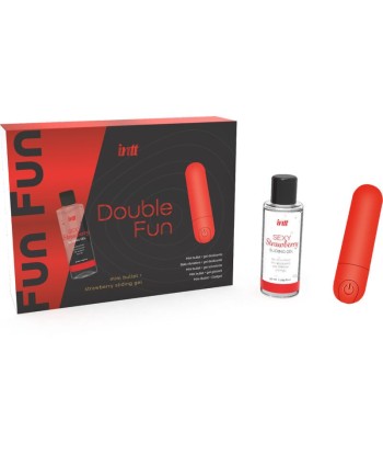 INTT RELEASES - DOUBLE FUN KIT CON BALA VIBRADORA Y GEL DE MASAJE FRESA