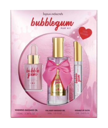 BIJOUX - INDISCRETS BUBBLEGUM PLAY KIT CON ACEITE GEL and BRILLO DE LABIOS