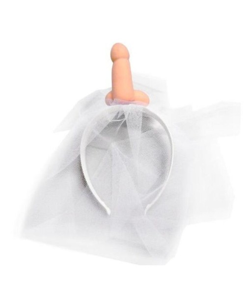 DIABLO PICANTE - VELO DE NOVIA BLANCO CON PENE DIABLO PICANTE - VELO DE NOVIA BLANCO CON PENE