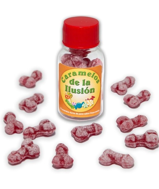 DIABLO PICANTE - 12 CARAMELOS DE LA ILUSIÓN FORMA PENE FRESA-CEREZA DIABLO PICANTE - 12 CARAMELOS DE LA ILUSIÓN FORMA PENE FRESA-CEREZA