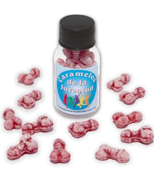 DIABLO PICANTE - 12 CARAMELOS DE LA JUVENTUD FORMA PENE FRESA-CEREZA DIABLO PICANTE - 12 CARAMELOS DE LA JUVENTUD FORMA PENE FRESA-CEREZA