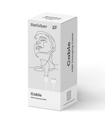 SATISFYER - CABLE USB CARGADOR BLANCO
