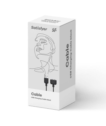 SATISFYER - CABLE USB CARGADOR NEGRO