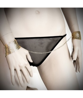 BIJOUX - DÉSIR MÉTALLIQUE ESPOSAS MALLA METALICA DORADA