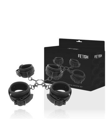 FETISH SUBMISSIVE - SET ESPOSAS MANOS Y TOBILLOS CON FORRO DE NEOPRENO