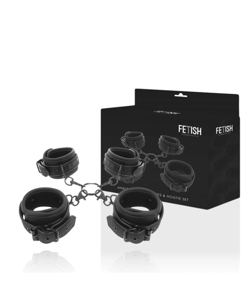 FETISH SUBMISSIVE - SET ESPOSAS MANOS Y TOBILLOS CON FORRO DE NEOPRENO FETISH SUBMISSIVE - SET ESPOSAS MANOS Y TOBILLOS CON FORRO DE NEOPRENO