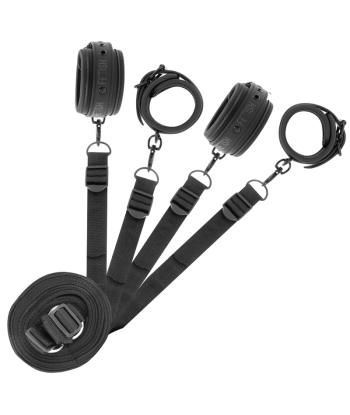 FETISH SUBMISSIVE - SET DE ESPOSAS Y ATADURAS CON FORRO DE NEOPRENO