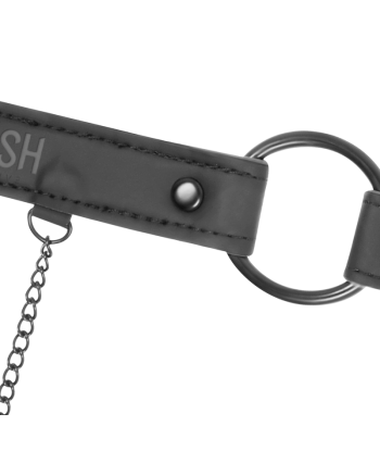 FETISH SUBMISSIVE - ANILLA MORDAZA CON PINZAS PARA PEZONES