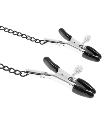 FETISH SUBMISSIVE - ANILLA MORDAZA CON PINZAS PARA PEZONES