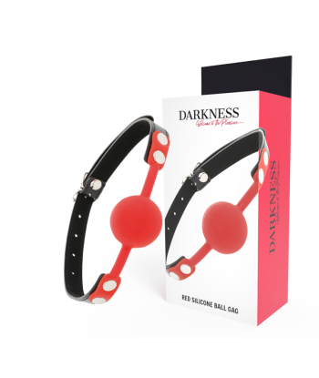 DARKNESS - MORDAZA SILICONA ROJO