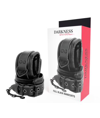 DARKNESS - ESPOSAS AJUSTABLES MANOS LEATHER NEGRO
