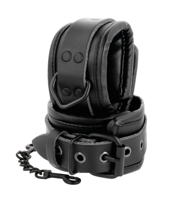DARKNESS - ESPOSAS AJUSTABLES MANOS LEATHER NEGRO