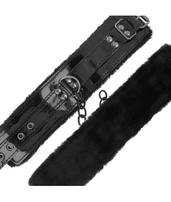 DARKNESS - ESPOSAS CUERO AJUSTABLES MANOS NEGRO CON CANDADO