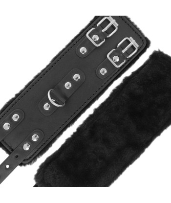 DARKNESS - ESPOSAS CUERO CON FORRO AJUSTABLES NEGRO