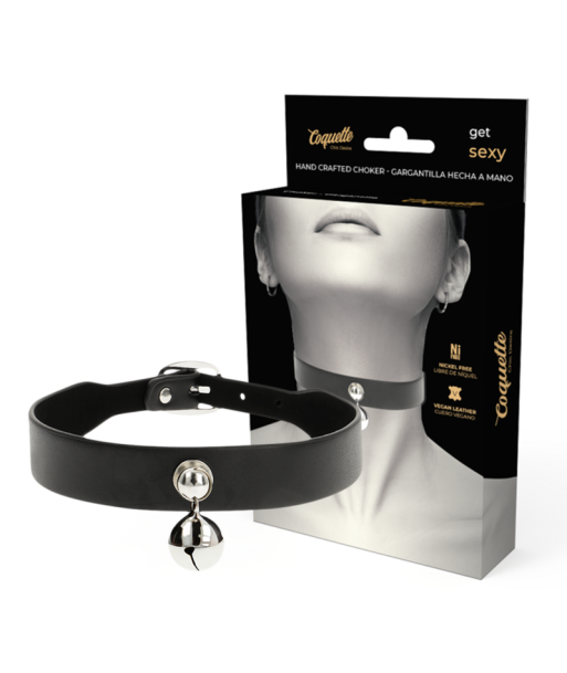 COQUETTE CHIC DESIRE - COLLAR CUERO VEGANO ACCESORIO WOMAN CASCABEL
