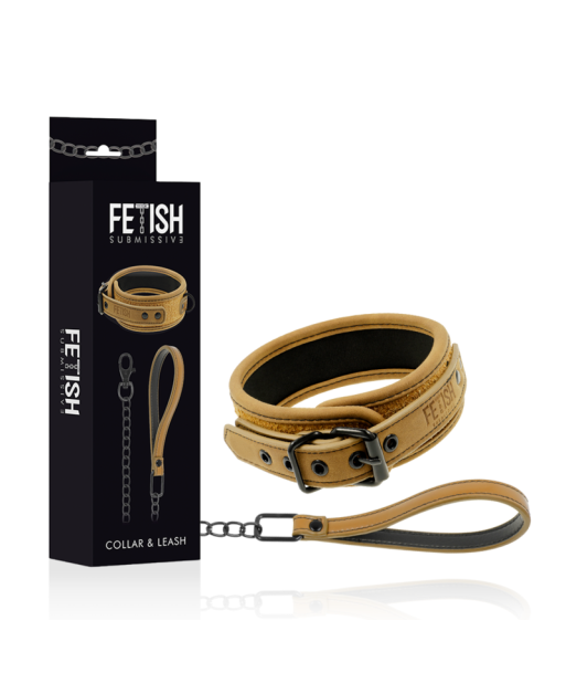 FETISH SUBMISSIVE ORIGEN - COLLAR CON CADENA CON FORRO DE NEOPRENO FETISH SUBMISSIVE ORIGEN - COLLAR CON CADENA CON FORRO DE NEOPRENO