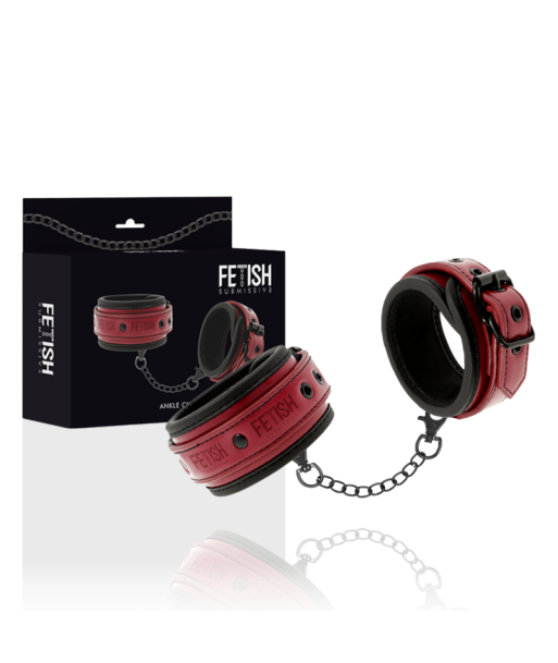 FETISH SUBMISSIVE DARK ROOM - ESPOSAS TOBILLOS CUERO VEGANO CON FORRO DE NEOPRENO