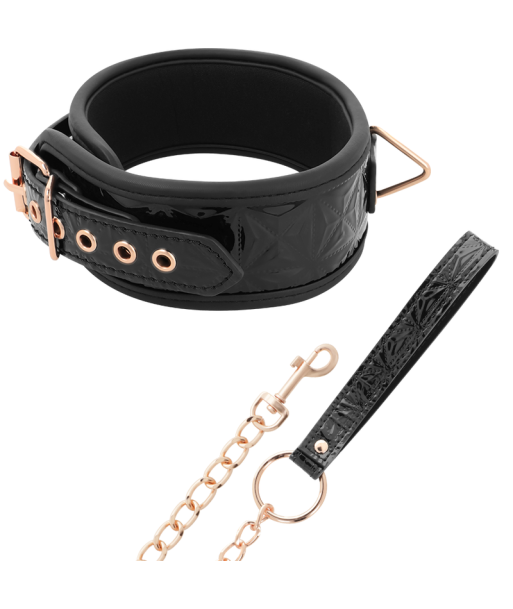 BEGME - BLACK EDITION COLLAR CUERO VEGANO CON FORRO DE NEOPRENO BEGME - BLACK EDITION COLLAR CUERO VEGANO CON FORRO DE NEOPRENO