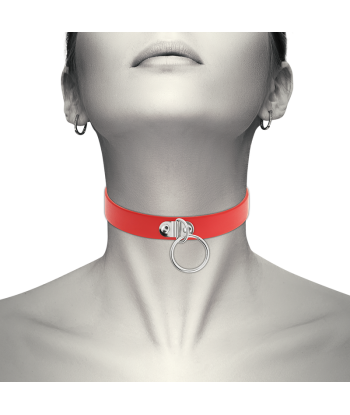 COQUETTE CHIC DESIRE - COLLAR CUERO VEGANO ROJO ACCESORIO WOMAN FETISH