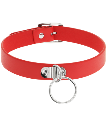 COQUETTE CHIC DESIRE - COLLAR CUERO VEGANO ROJO ACCESORIO WOMAN FETISH
