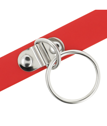 COQUETTE CHIC DESIRE - COLLAR CUERO VEGANO ROJO ACCESORIO WOMAN FETISH
