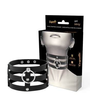 COQUETTE CHIC DESIRE - CHOKER CUERO VEGANO ESTILO FETISH