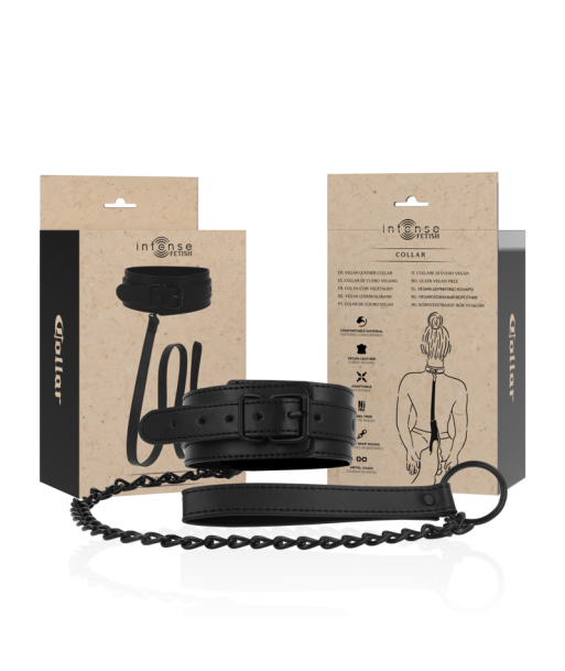 INTENSE - FETISH COLLAR DE CUERO VEGANO INTENSE - FETISH COLLAR DE CUERO VEGANO