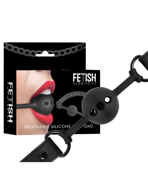 FETISH SUBMISSIVE BONDAGE - MORDAZA DE BOLA DE SILICONA TRANSPIRABLE FETISH SUBMISSIVE BONDAGE - MORDAZA DE BOLA DE SILICONA TRANSPIRABLE